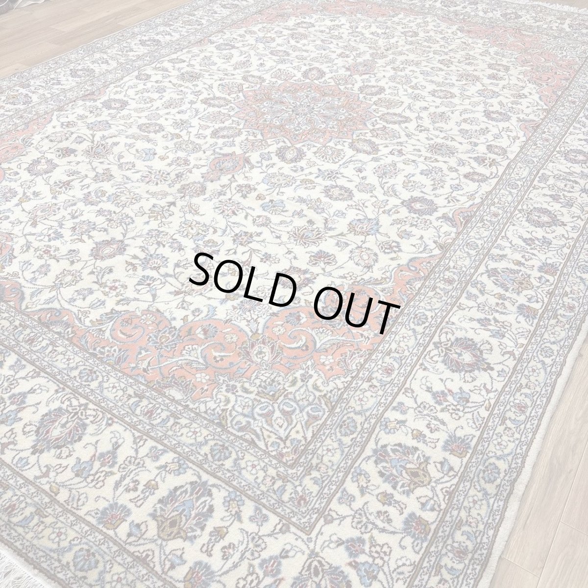 画像3: 美品 ペルシャ 絨毯 カシャーン リビング ダイニング 大判 8.8m 9畳 3人掛けソファ サイズ  355 x 250 cm 肉厚 ウール 手織り トライバル ラグ 天然 敷物 マット カーペット 赤 メダリオン ヴィンテージ ビンテージ MA457-270-355250Z060 (3)