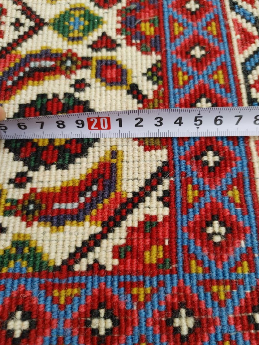 画像20: 良品 ペルシャ 絨毯 タブリーズ 縦2.9m 横1.9m 6㎡ 〜6帖 リビング ダイニング 3人掛けソファ コーナーソファ 大判 サイズ 292 x 195 cm 天然 ウール 手織り トライバル ラグ 敷物 マット カーペット メダリオン ヴィンテージ ビンテージ 中古品に抵抗のある方にもお勧めです 赤 MAA667-292195Z040 (20)