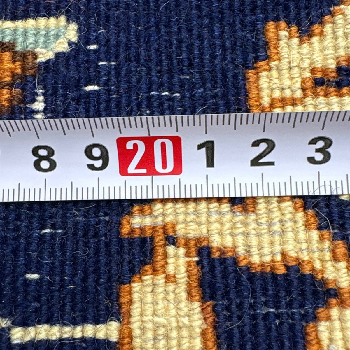 画像18: 美品 ペルシャ 絨毯 ケルマン 産 縦3.5m 横2.7m 9.4㎡ 10帖 リビング ダイニング 客室 3人掛けソファ コーナーソファ 大判 サイズ 348 x 268 cm 天然 ウール 手織り ハンドメイド ラグ マット カーペット 生成り色 ブルー 青 黄色 大きなお部屋に 中古品に抵抗のある方にもお勧めです。 MA458- R339-348268Z060 (18)