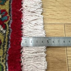 画像14: 良品 ペルシャ 絨毯 タブリーズ 縦3.5m 横2.5m 8.7㎡ 〜9帖 リビング ダイニング 大判 サイズ 350 x 251 cm 天然 ウール 手織り トライバル ラグ 敷物 マット カーペット メダリオン ヴィンテージ ビンテージ 中古品に抵抗のある方にもお勧めです 赤 MA456-A711-350251Z053 (14)