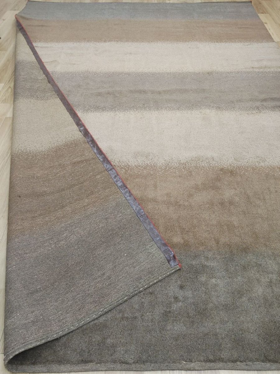 画像11: 新品 ペルシャ ギャッベ 縦3.4m 横2.4m 8.1㎡ 〜9帖程度 リビング ダイニング 大判サイズ 340 × 240 cm 肉厚 天然 ウール ギャベ 手織り ハンドメイド ラグ 絨毯 カーペット リビングダイニングルームやベッドサイドに 生成り グレー プレーン シンプル MA442-1439-340240Z050 (11)