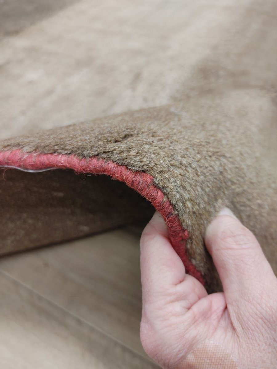 画像15: 新品 ペルシャ ギャッベ 縦3.4m 横2.4m 8.1㎡ 〜9帖程度 リビング ダイニング 大判サイズ 340 × 240 cm 肉厚 天然 ウール ギャベ 手織り ハンドメイド ラグ 絨毯 カーペット リビングダイニングルームやベッドサイドに 生成り グレー プレーン シンプル MA442-1439-340240Z050 (15)