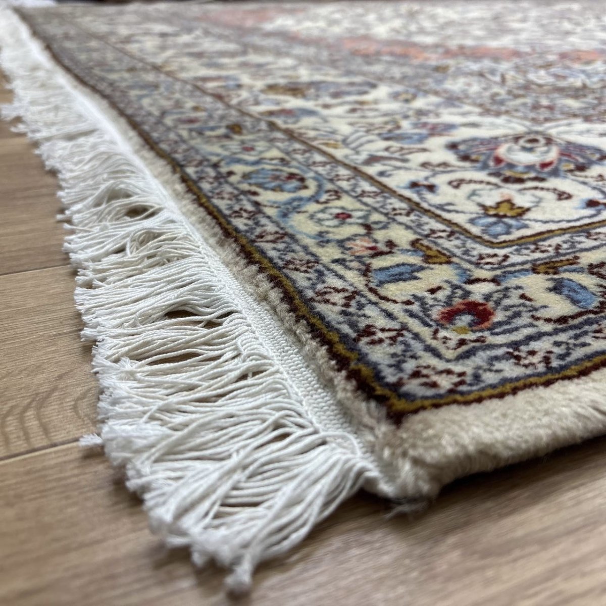 画像6: 美品 ペルシャ 絨毯 カシャーン リビング ダイニング 大判 8.8m 9畳 3人掛けソファ サイズ  355 x 250 cm 肉厚 ウール 手織り トライバル ラグ 天然 敷物 マット カーペット 赤 メダリオン ヴィンテージ ビンテージ MA457-270-355250Z060 (6)