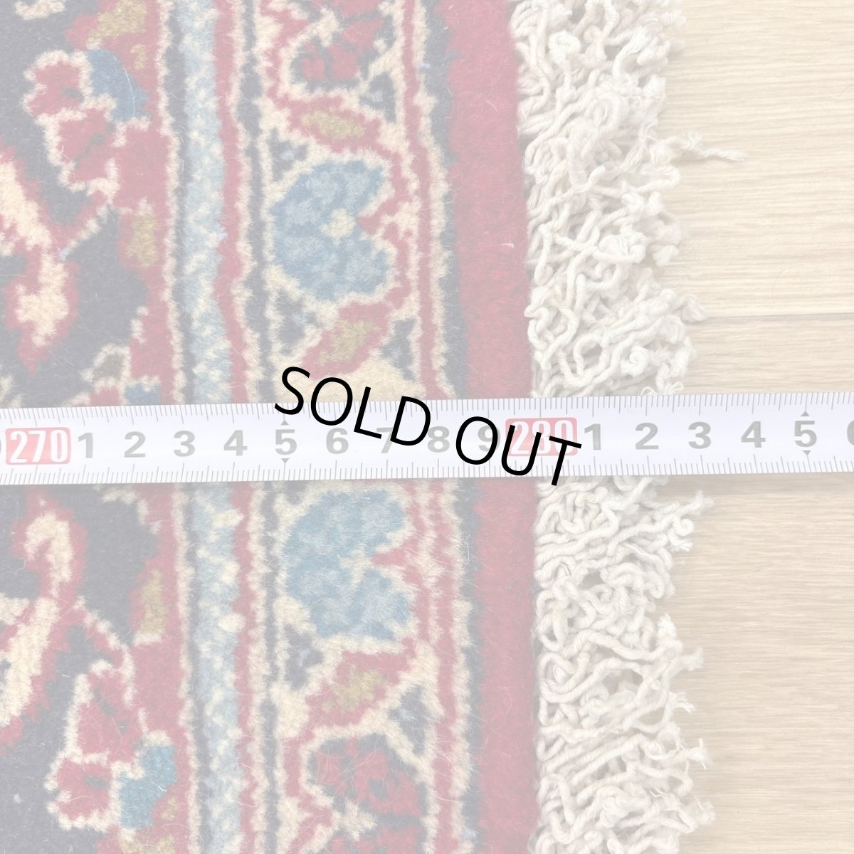 画像12: 良品 ペルシャ 絨毯 カシャーン 産  縦2.8m 横1.5m 4.2㎡ 〜5帖程度 リビング ダイニング 3人掛けソファ コーナーソファ サイズ 280 x 150 cm 天然 手織り ラグ 敷物 カーペット メダリオン 赤 濃紺 ヴィンテージ ビンテージ MA460-A671-280152Z030 (12)