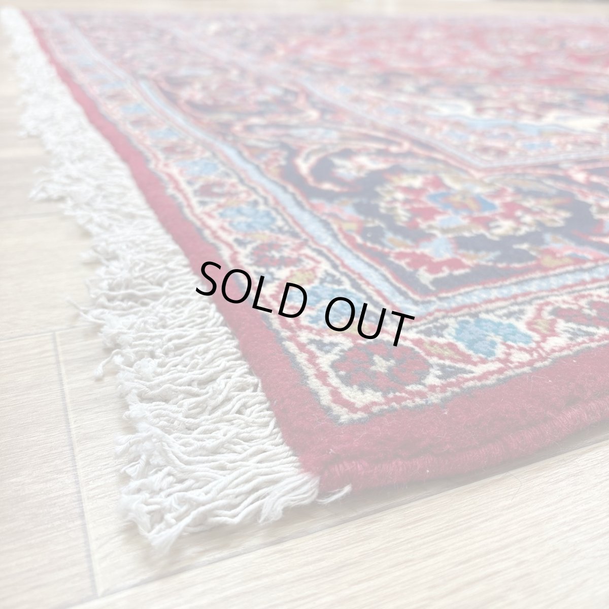 画像6: 良品 ペルシャ 絨毯 カシャーン 産  縦2.8m 横1.5m 4.2㎡ 〜5帖程度 リビング ダイニング 3人掛けソファ コーナーソファ サイズ 280 x 150 cm 天然 手織り ラグ 敷物 カーペット メダリオン 赤 濃紺 ヴィンテージ ビンテージ MA460-A671-280152Z030 (6)