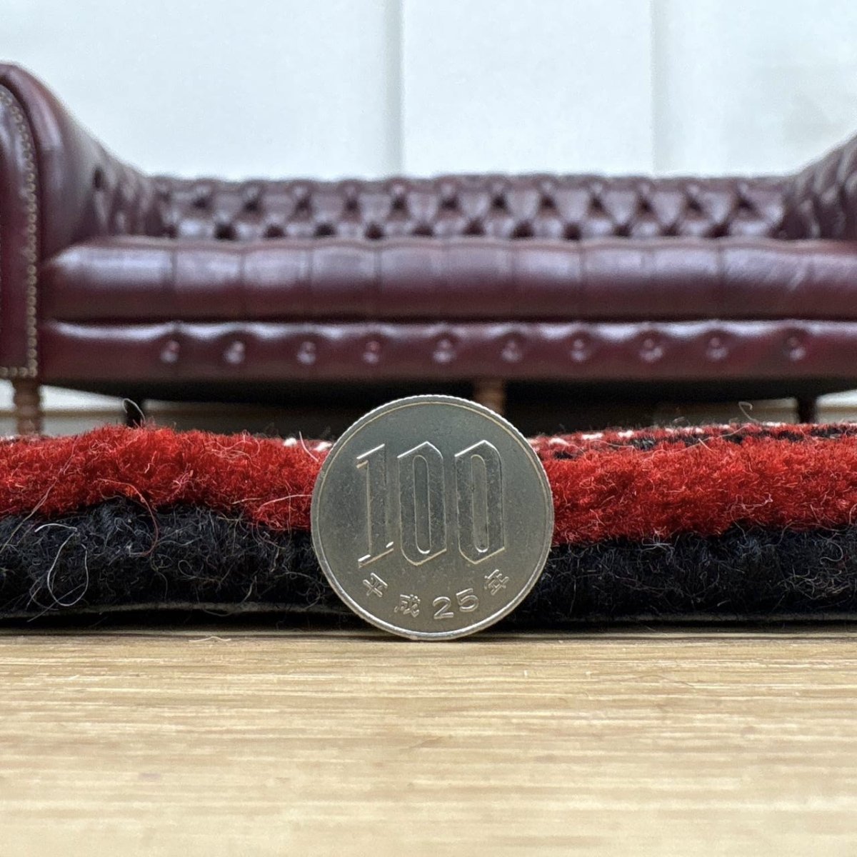 画像13: 新品 ペルシャ 部族絨毯 トルクメン 160 x 109 cm 縦1.6m 横1.1m 1.76㎡ ~1帖 2-3人掛けソファ センターテーブル サイズ ウール 手織り ハンドメイド トライバル ラグ カーペット 幾何学模様 民族柄 赤 緑 生成り色 MA461Z205-160109Z020 (13)