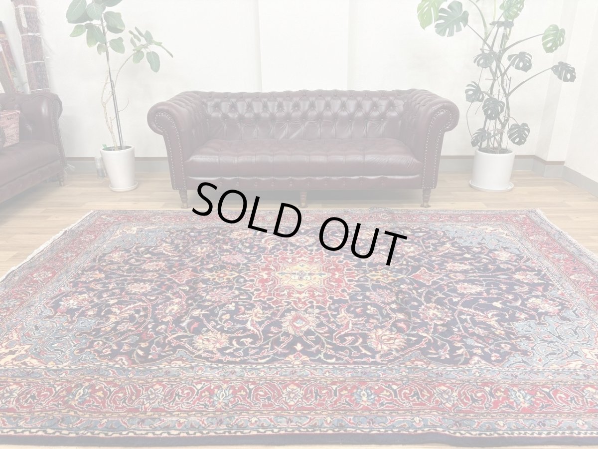 画像1: 良品 ペルシャ 絨毯 サルーク 325 x 213 cm No.A478 縦3.3m 横2.2m 7.2㎡ 〜8帖 リビング ダイニング 3人掛けソファ コーナーソファ 大判 サイズ ウール 手織り トライバル ラグ 敷物 マット カーペット メダリオン ヴィンテージ ビンテージ 赤 朱色 オレンジ　MA477-A478-325213Z050 (1)