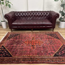 画像1: 良品 ペルシャ 部族絨毯 ヤラメ 縦2.1m 横1.6m 3.7㎡ ~3.5帖 2-3人掛けソファ サイズ 217 x 165 cm No.A798 ウール 手織り ハンドメイド トライバル ラグ カーペット 民族柄 MAAD465-A798-217165Z035 (1)