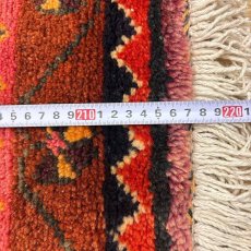 画像15: 良品 ペルシャ 部族絨毯 ヤラメ 縦2.1m 横1.6m 3.7㎡ ~3.5帖 2-3人掛けソファ サイズ 217 x 165 cm No.A798 ウール 手織り ハンドメイド トライバル ラグ カーペット 民族柄 MAAD465-A798-217165Z035 (15)