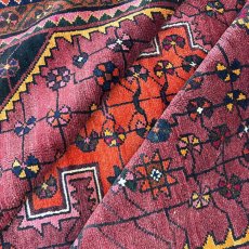 画像14: 良品 ペルシャ 部族絨毯 ヤラメ 縦2.1m 横1.6m 3.7㎡ ~3.5帖 2-3人掛けソファ サイズ 217 x 165 cm No.A798 ウール 手織り ハンドメイド トライバル ラグ カーペット 民族柄 MAAD465-A798-217165Z035 (14)