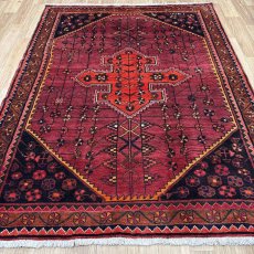 画像2: 良品 ペルシャ 部族絨毯 ヤラメ 縦2.1m 横1.6m 3.7㎡ ~3.5帖 2-3人掛けソファ サイズ 217 x 165 cm No.A798 ウール 手織り ハンドメイド トライバル ラグ カーペット 民族柄 MAAD465-A798-217165Z035 (2)