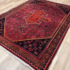 画像5: 良品 ペルシャ 部族絨毯 ヤラメ 縦2.1m 横1.6m 3.7㎡ ~3.5帖 2-3人掛けソファ サイズ 217 x 165 cm No.A798 ウール 手織り ハンドメイド トライバル ラグ カーペット 民族柄 MAAD465-A798-217165Z035 (5)