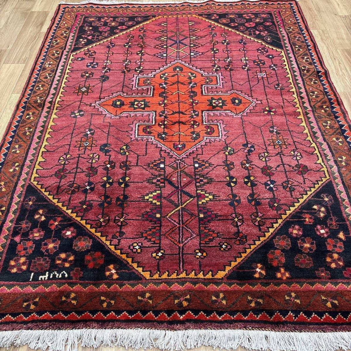 画像3: 良品 ペルシャ 部族絨毯 ヤラメ 縦2.1m 横1.6m 3.7㎡ ~3.5帖 2-3人掛けソファ サイズ 217 x 165 cm No.A798 ウール 手織り ハンドメイド トライバル ラグ カーペット 民族柄 MAAD465-A798-217165Z035 (3)