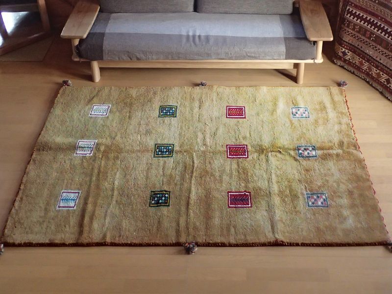 カーペットギャッベ 家具の中西シラーズ GABBEH ギャッペ ギャべ イラン製 カーペット ラグ 絨毯 じゅうたん レッド系 gb-d068