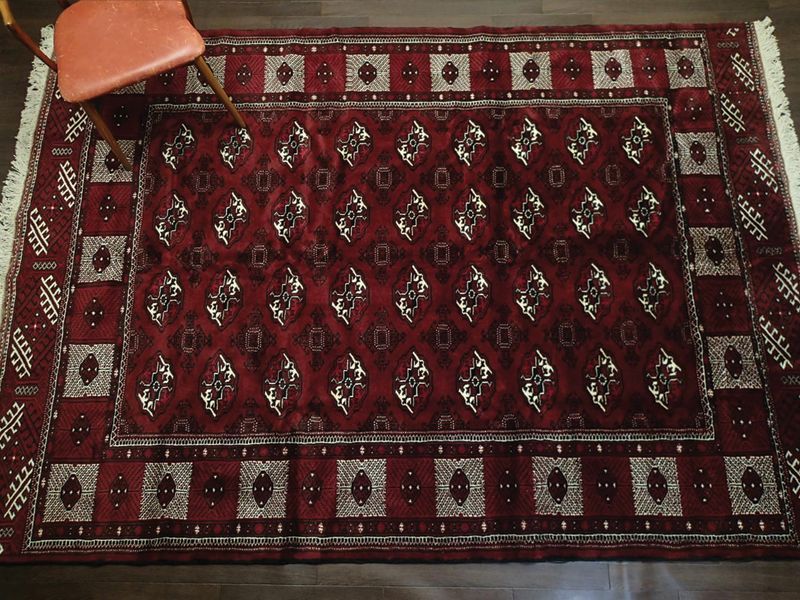 ペルシャ 絨毯 トルクメン 2.9m リビング ダイニング サイズ 290 x 202 