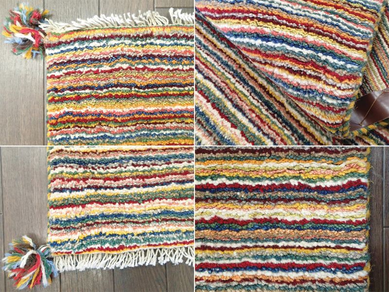 ペルシャ ギャッベ 1.2m アクセント サイズ ラグ 116 x 77 cm No.115