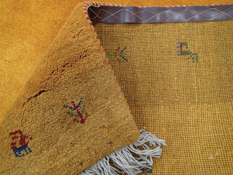 春のコレクション スギモト様用新品 ペルシャ絨毯 手織りギャッベ(SS95 