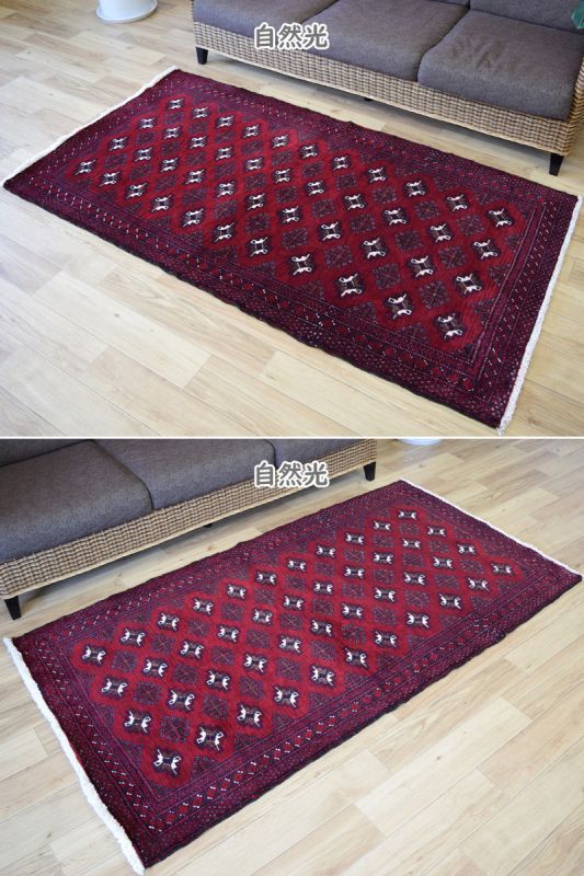 品切れ 部族ペルシャ絨毯マット/サイズ：50x86cm。 …up5。 ラグ